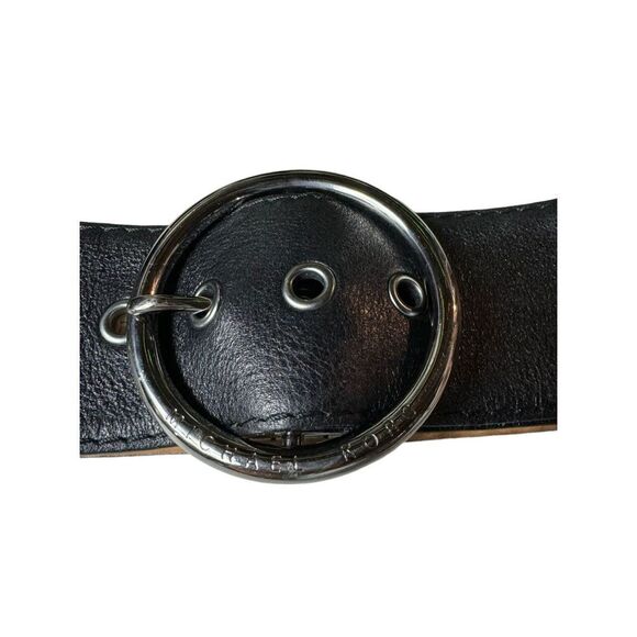 Michael Kors Black Wide Waist Belt Size S - Picture 2 of 8